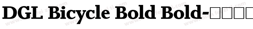 DGL Bicycle Bold Bold字体转换